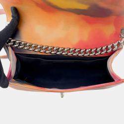 Pre Owned Chanel Boy Chain Pink/Multicolor Lambskin Shoulder Bag 