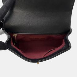 Pre Owned Chanel 19 Black Leather Waist Bag 
