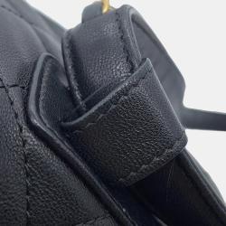 Pre Owned Chanel 19 Black Leather Waist Bag 