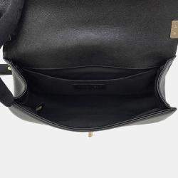 Chanel Boy Chain Black Soft Caviar Leather Shoulder Bag 