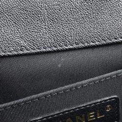 Chanel Boy Chain Black Soft Caviar Leather Shoulder Bag 