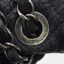 Chanel Matelasse Chain Black Leather Shoulder Bag 