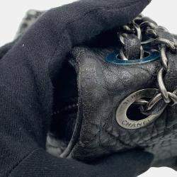 Chanel Matelasse Chain Black Leather Shoulder Bag 