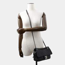 Chanel Matelasse Chain Black Leather Shoulder Bag 