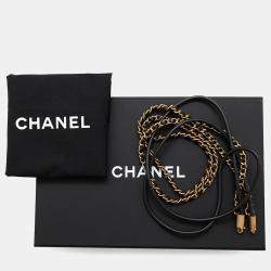 Chanel Chanel22 Chainhandbag Black Shiny Calf Leather Size Mini