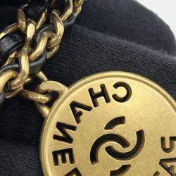 Chanel Chanel22 Chainhandbag Black Shiny Calf Leather Size Mini