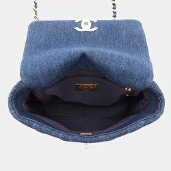 Chanel Chanel19 Chain shoulder Bag Blue Denim