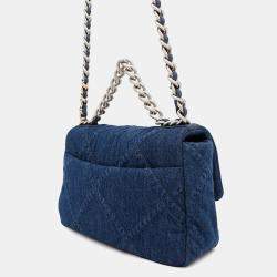 Chanel Chanel19 Chain shoulder Bag Blue Denim