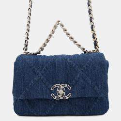Chanel Chanel19 Chain shoulder Bag Blue Denim