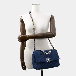 Chanel Chanel19 Chain shoulder Bag Blue Denim