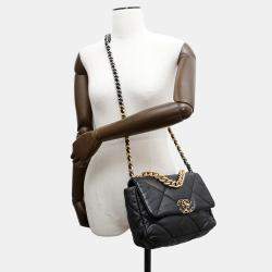 Chanel 19 Chain shoulder Bag Black Lambskin