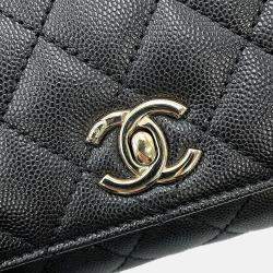 Chanel Coco Handle 2Way Shoulder Bag Black Caviar Leather Size Xxs