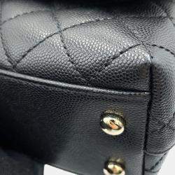 Chanel Coco Handle 2Way Shoulder Bag Black Caviar Leather Size Xxs