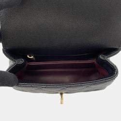 Chanel Coco Handle 2Way Shoulder Bag Black Caviar Leather Size Xxs