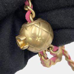 Chanel Round Cocoball Chain shoulder Bag Pink Lambskin