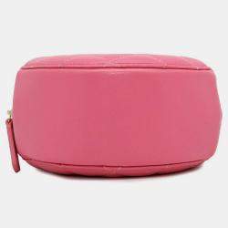 Chanel Round Cocoball Chain shoulder Bag Pink Lambskin