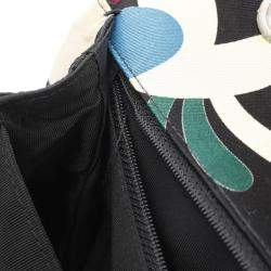 Chanel Black Chocolate Bar Reissue Canvas Printed Multipocket Flap