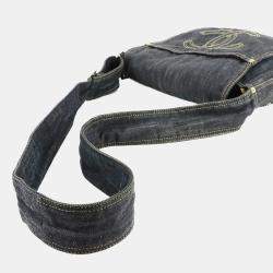 Chanel Shoulder Bag Denim Navy Gold Hardware