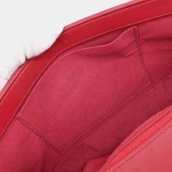 Chanel Boy Chanel Matelasse Lambskin Leather Chain Shoulder Bag Red