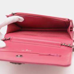 Chanel Boy Chain Wallet Lambskin Pink 