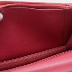 Chanel Boy Chain Wallet Lambskin Pink 