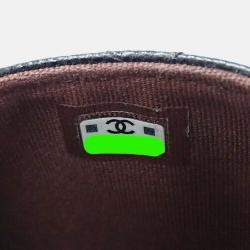 Chanel Pouch Matelasse Shoulder Caviar Skin Black Chain Coin Case