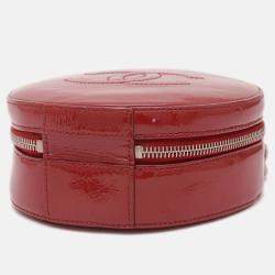 Chanel Round As Earth 2Way Bag Shoulder Patent Leather Red