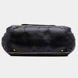 Chanel Black White Quilted Lambskin East West Accordion Flap