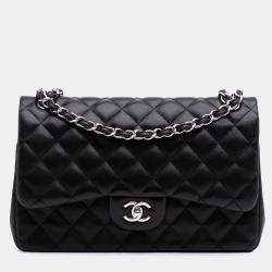 Chanel Black Jumbo Classic Lambskin Double Flap