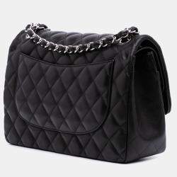 Chanel Black Jumbo Classic Lambskin Double Flap