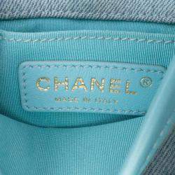 Chanel Blue Mini CC Quilted Denim Crossbody