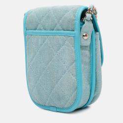 Chanel Blue Mini CC Quilted Denim Crossbody