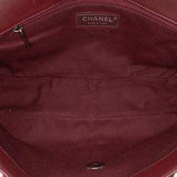 Chanel Red/White CC Canvas Stripe Flap