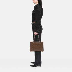Chanel Brown Caviar Grand Shopping Tote