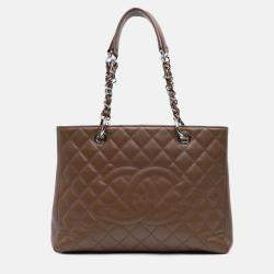 Chanel Brown Caviar Grand Shopping Tote