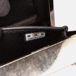 Chanel Black Quilted Patent Boy Box Minaudiere on Chain
