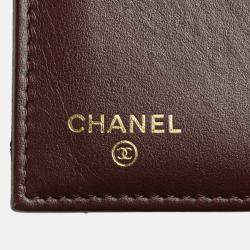 Chanel Black CC Quilted Caviar Trifold Flap Wallet