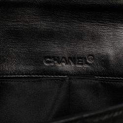 Chanel Black Chocolate Bar Lambskin East West Flap