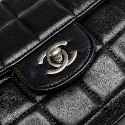 Chanel Black Chocolate Bar Lambskin East West Flap