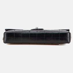 Chanel Black Chocolate Bar Lambskin East West Flap
