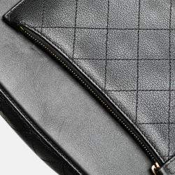 Chanel Black Goatskin and Quilted Calfskin Coco Curve Vanity Case