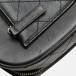 Chanel Black Goatskin and Quilted Calfskin Coco Curve Vanity Case