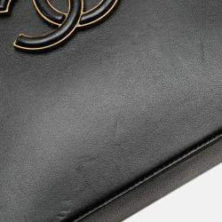 Chanel Black Goatskin and Quilted Calfskin Coco Curve Vanity Case