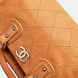 Chanel Brown Small CC Quilted Caviar Outdoor Ligne Doctor Bag