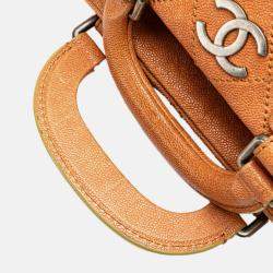 Chanel Brown Small CC Quilted Caviar Outdoor Ligne Doctor Bag