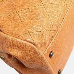 Chanel Brown Small CC Quilted Caviar Outdoor Ligne Doctor Bag