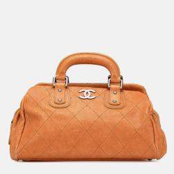 Chanel Brown Small CC Quilted Caviar Outdoor Ligne Doctor Bag
