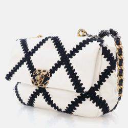 Chanel Medium Multicolor Calfskin Crochet 19 Flap Bag