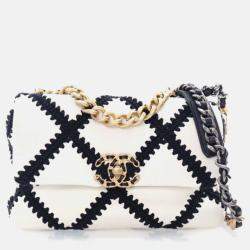 Chanel Medium Multicolor Calfskin Crochet 19 Flap Bag