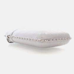 Pre Owned Chanel Chain Around Grey Lambskin Phone Holder Bag